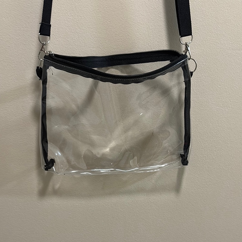 Transparent Crossbody Bag with Black Trim